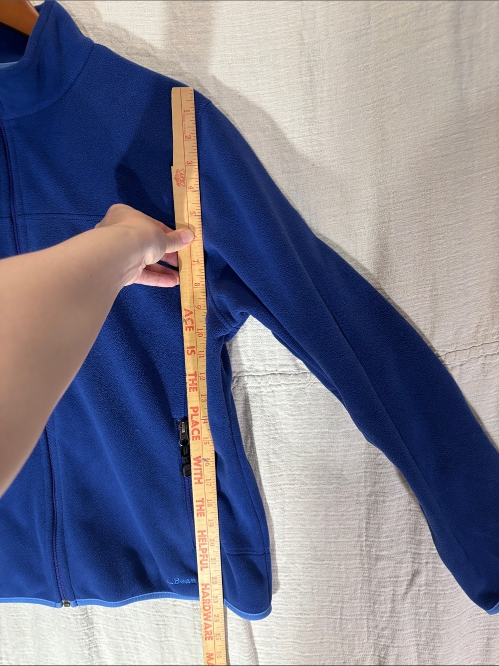 L.L. Bean Women’s Polartec Full-Zip Fleece Jacket Blue Size M EUC - Picture 9 of 12